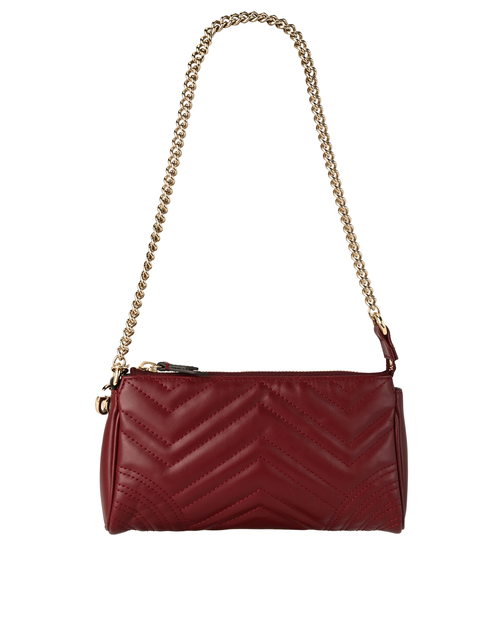 Marmont Small Shoulder, &pound;595, Handbags, Red, Leather, Back view